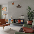 SCANDIC FLOWERET 2-Door TV Stand in Black Finish