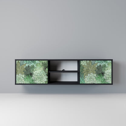 SUCCULENT CLUSTER 2-dörrars TV-bänk i svart finish
