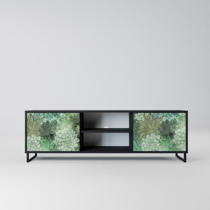 SUCCULENT CLUSTER 2-dörrars TV-bänk i svart finish