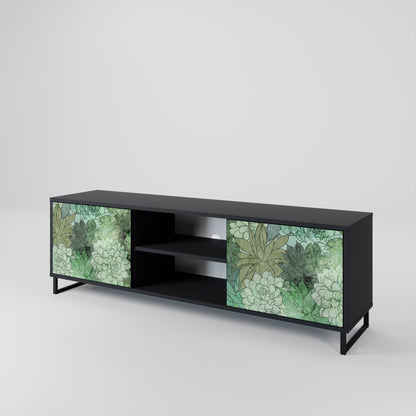 SUCCULENT CLUSTER 2-dörrars TV-bänk i svart finish
