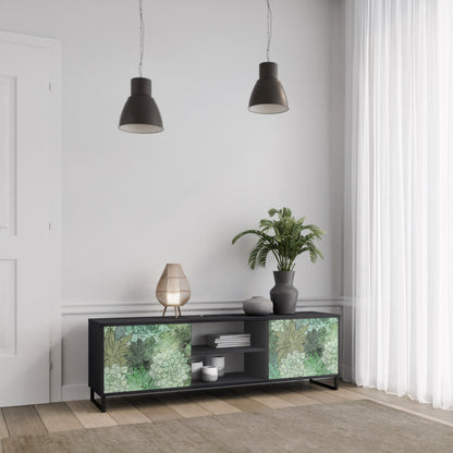 SUCCULENT CLUSTER 2-dörrars TV-bänk i svart finish
