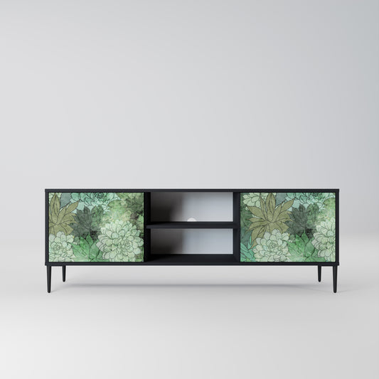 SUCCULENT CLUSTER 2-dörrars TV-bänk i svart finish