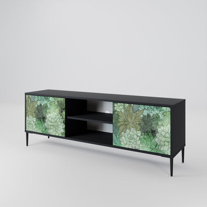 SUCCULENT CLUSTER 2-dörrars TV-bänk i svart finish
