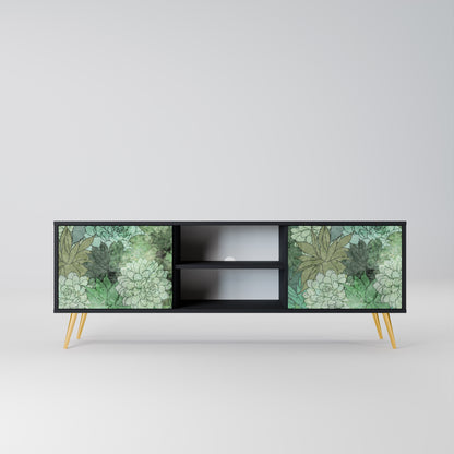 SUCCULENT CLUSTER 2-dörrars TV-bänk i svart finish