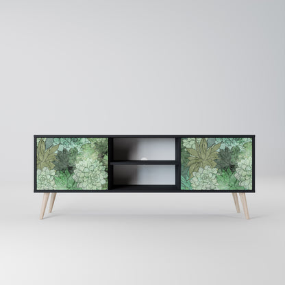 SUCCULENT CLUSTER 2-dörrars TV-bänk i svart finish