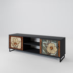 TIMELESS FLORA 2-Door TV Stand in Black Finish