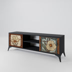 TIMELESS FLORA 2-Door TV Stand in Black Finish