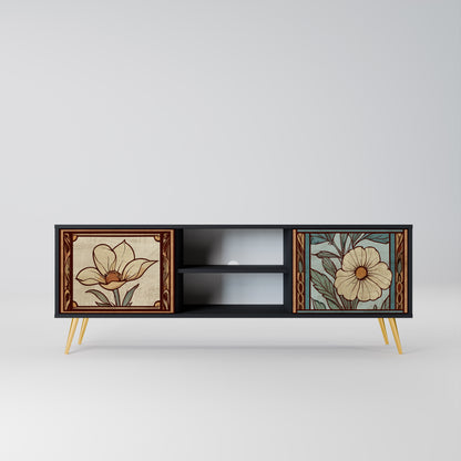 TIDLÖS FLORA 2-dörrars TV-bänk i svart finish