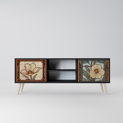 TIDLÖS FLORA 2-dörrars TV-bänk i svart finish