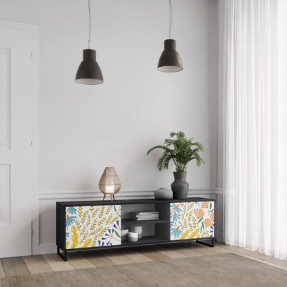 HELLO SPRING 2-dörrars TV-bänk i svart finish