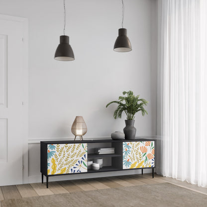 HELLO SPRING 2-dörrars TV-bänk i svart finish