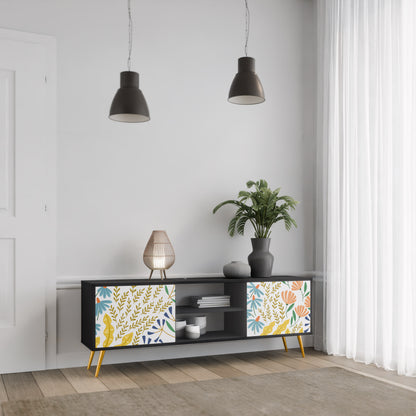 HELLO SPRING 2-dörrars TV-bänk i svart finish