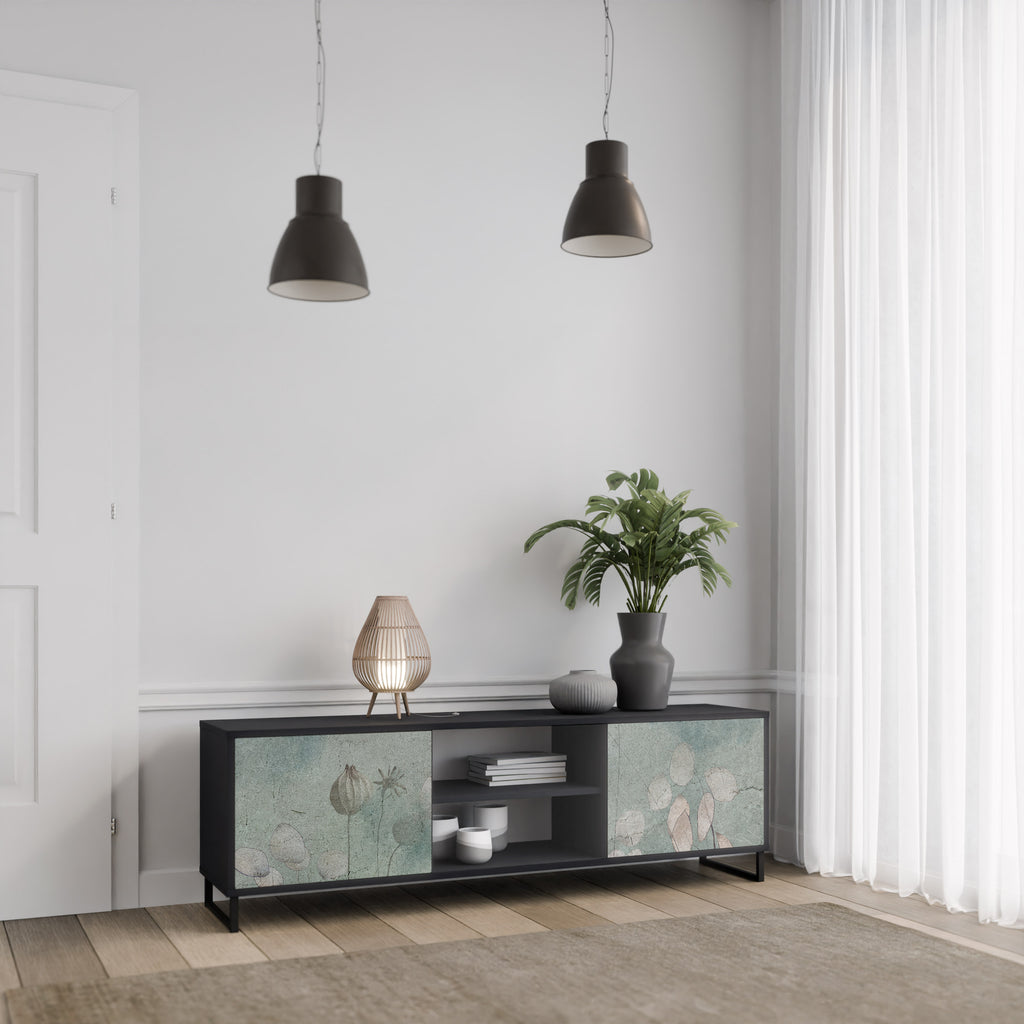 NIGHT LADY 2-dörrars TV-bänk i svart finish