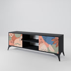 PASTEL DESTINY 2-Door TV Stand in Black Finish