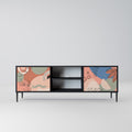 PASTEL DESTINY 2-Door TV Stand in Black Finish