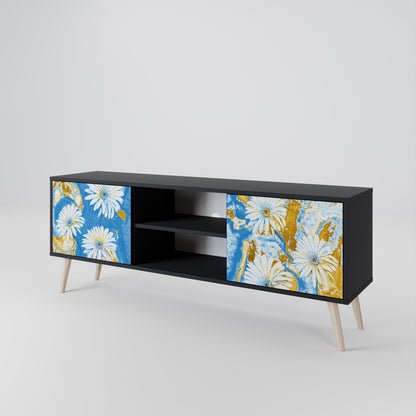 DAISY LUXE 2-dörrars TV-bänk i svart finish