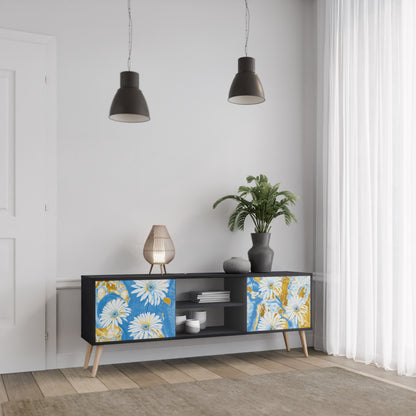 DAISY LUXE 2-dörrars TV-bänk i svart finish
