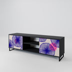 MAGIC NATURE 2-Door TV Stand in Black Finish