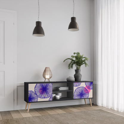 MAGIC NATURE 2-dörrars TV-bänk i svart finish