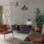 SPRING THOUGHTS 2-Door TV Stand in Black Finish