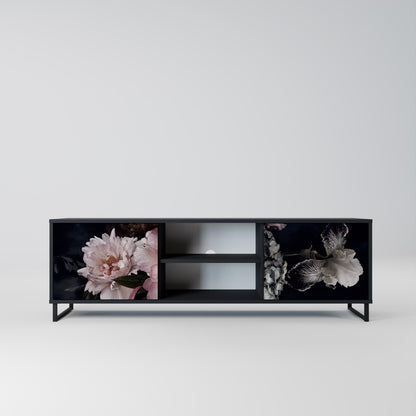 PURE BLOSSOM 2-dörrars TV-bänk i svart finish