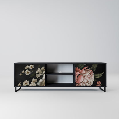 LUSH ELEGANCE 2-dörrars TV-bänk i svart finish