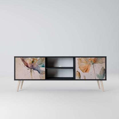 MJUKA POPPY 2-dörrars TV-bänk i svart finish