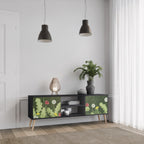 DANDELION AMUSE 2-Door TV Stand in Black Finish