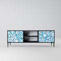BLOOMY MORNING 2-Door TV Stand in Black Finish