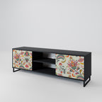 ORGANIC FOLKLORE 2-Door TV Stand in Black Finish