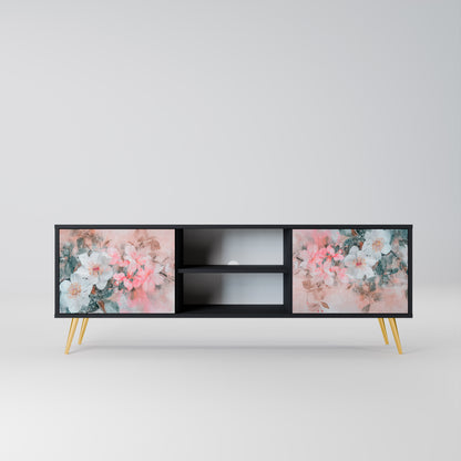 CHERRY BLOSSOM 2-dörrars TV-bänk i svart finish