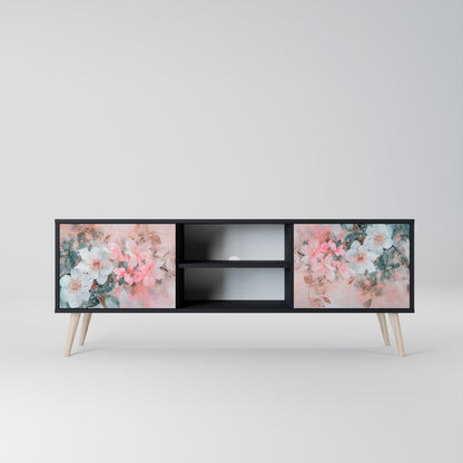 CHERRY BLOSSOM 2-dörrars TV-bänk i svart finish