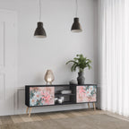 CHERRY BLOSSOM 2-Door TV Stand in Black Finish