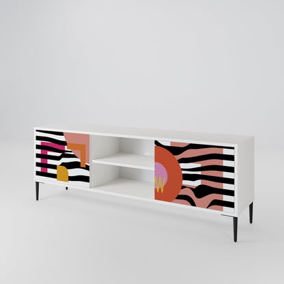 CHROMATIC ABSTRACT TV-bänk med två dörrar
