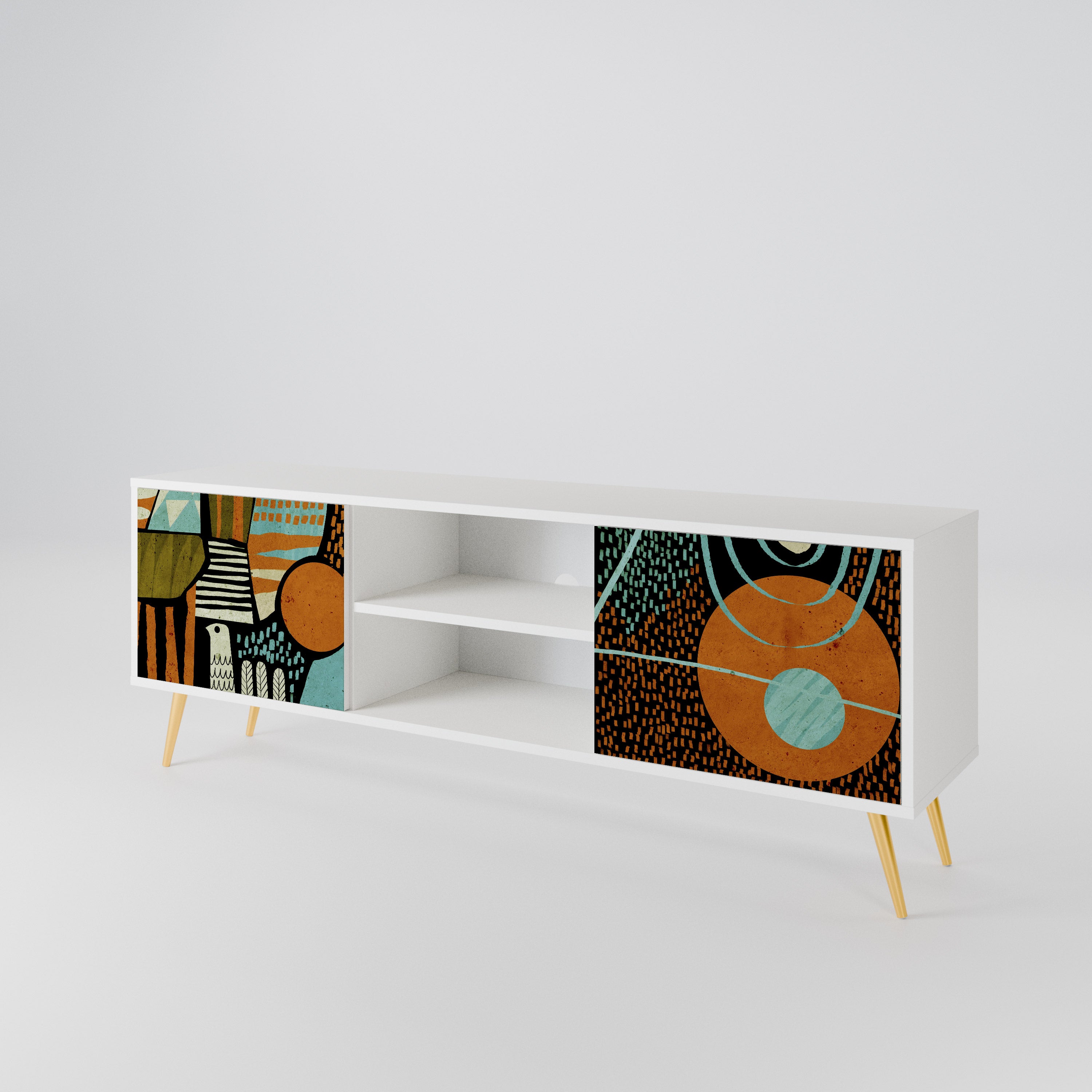 GEODE GLIMMER TV-bänk med två dörrar