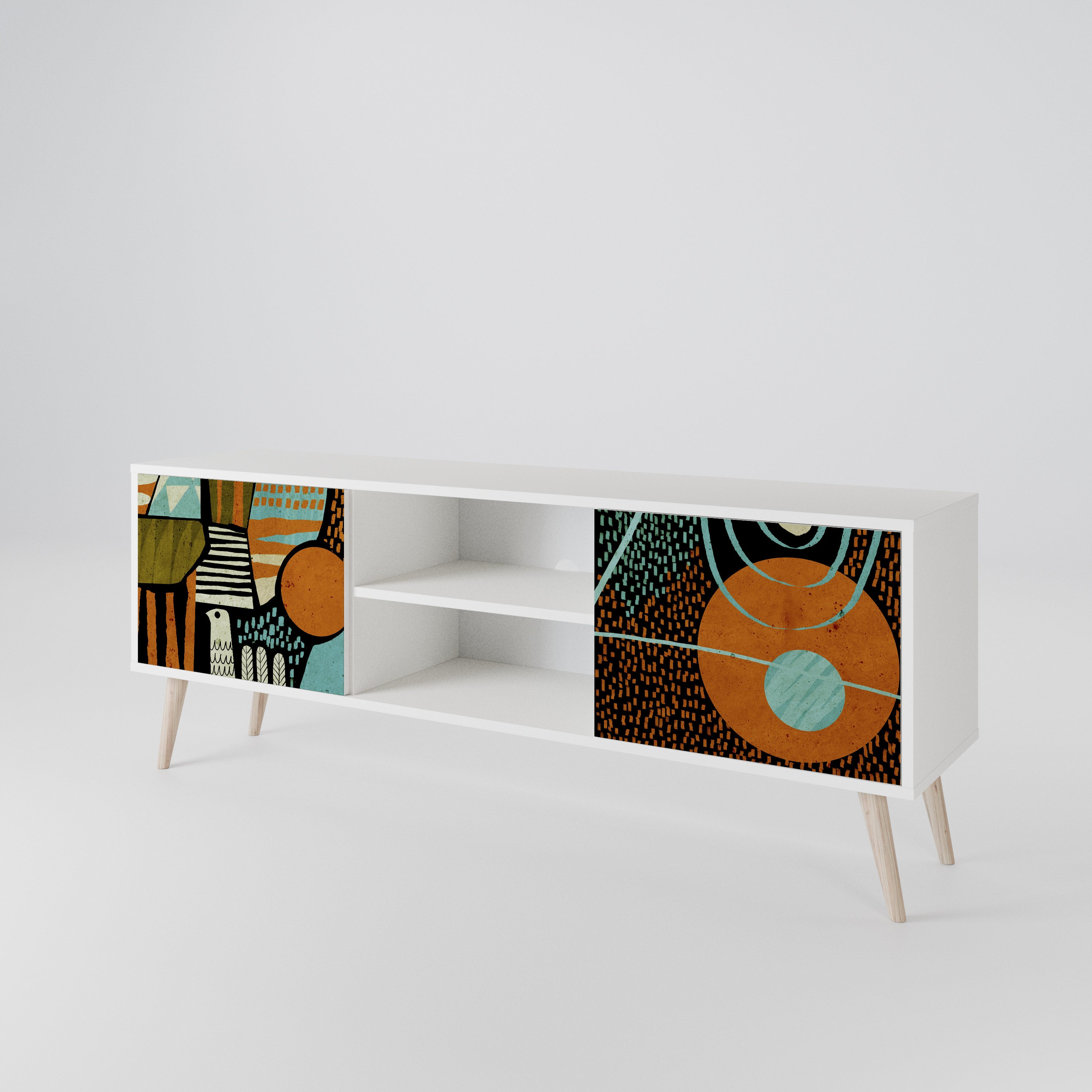 GEODE GLIMMER TV-bänk med två dörrar