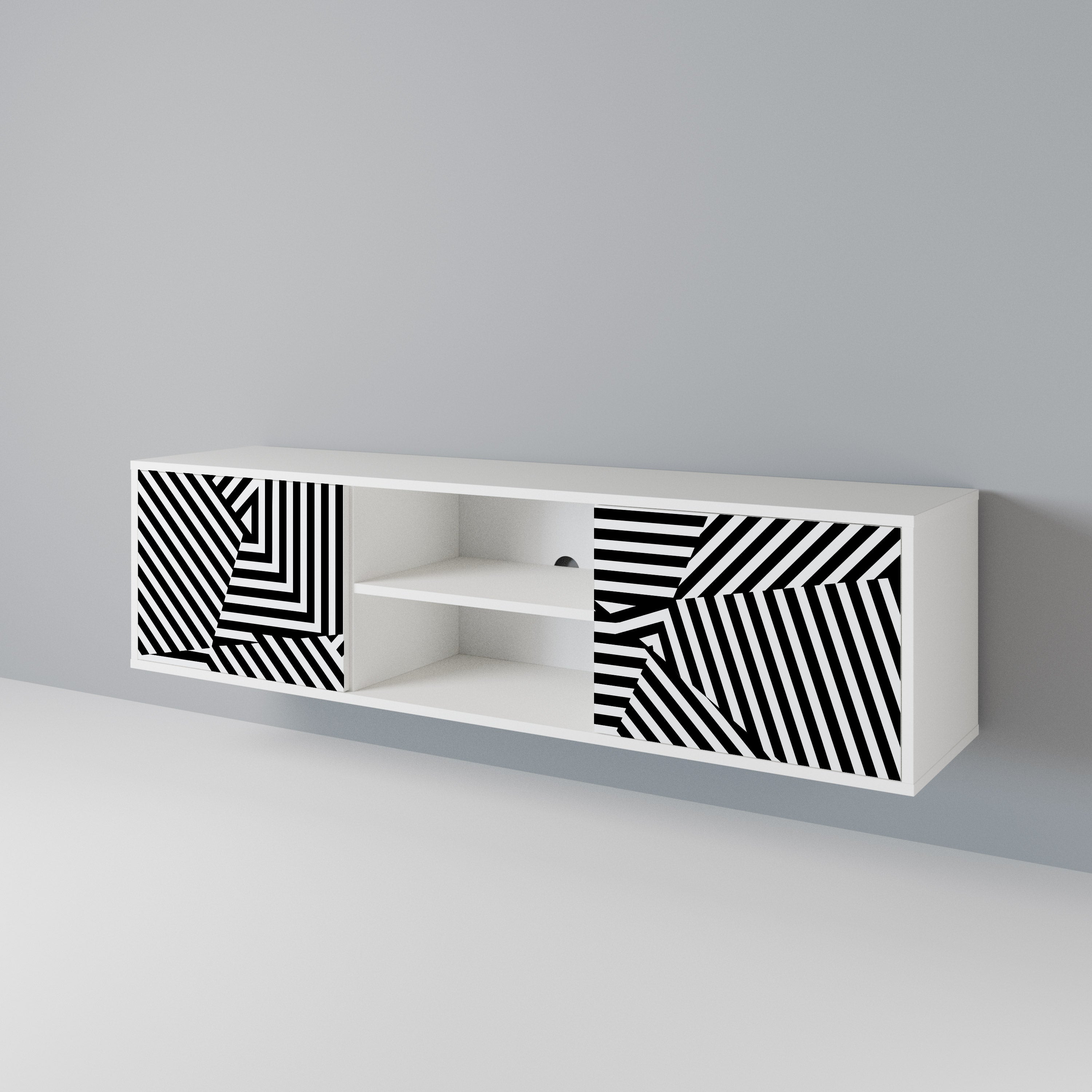 ILLUSIONARY LATTICE TV-bänk med två dörrar