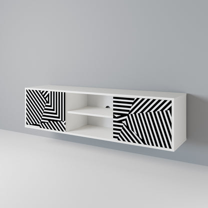 ILLUSIONARY LATTICE TV-bänk med två dörrar