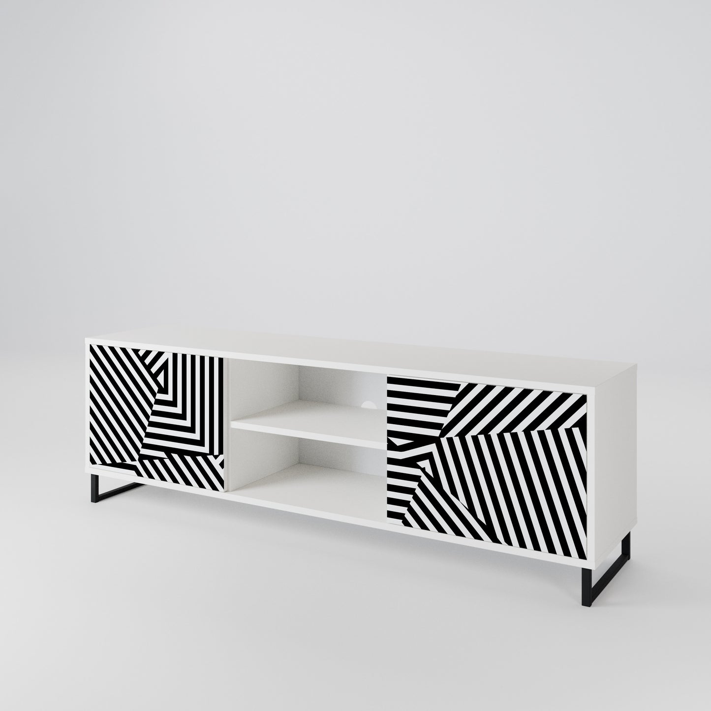 ILLUSIONARY LATTICE TV-bänk med två dörrar