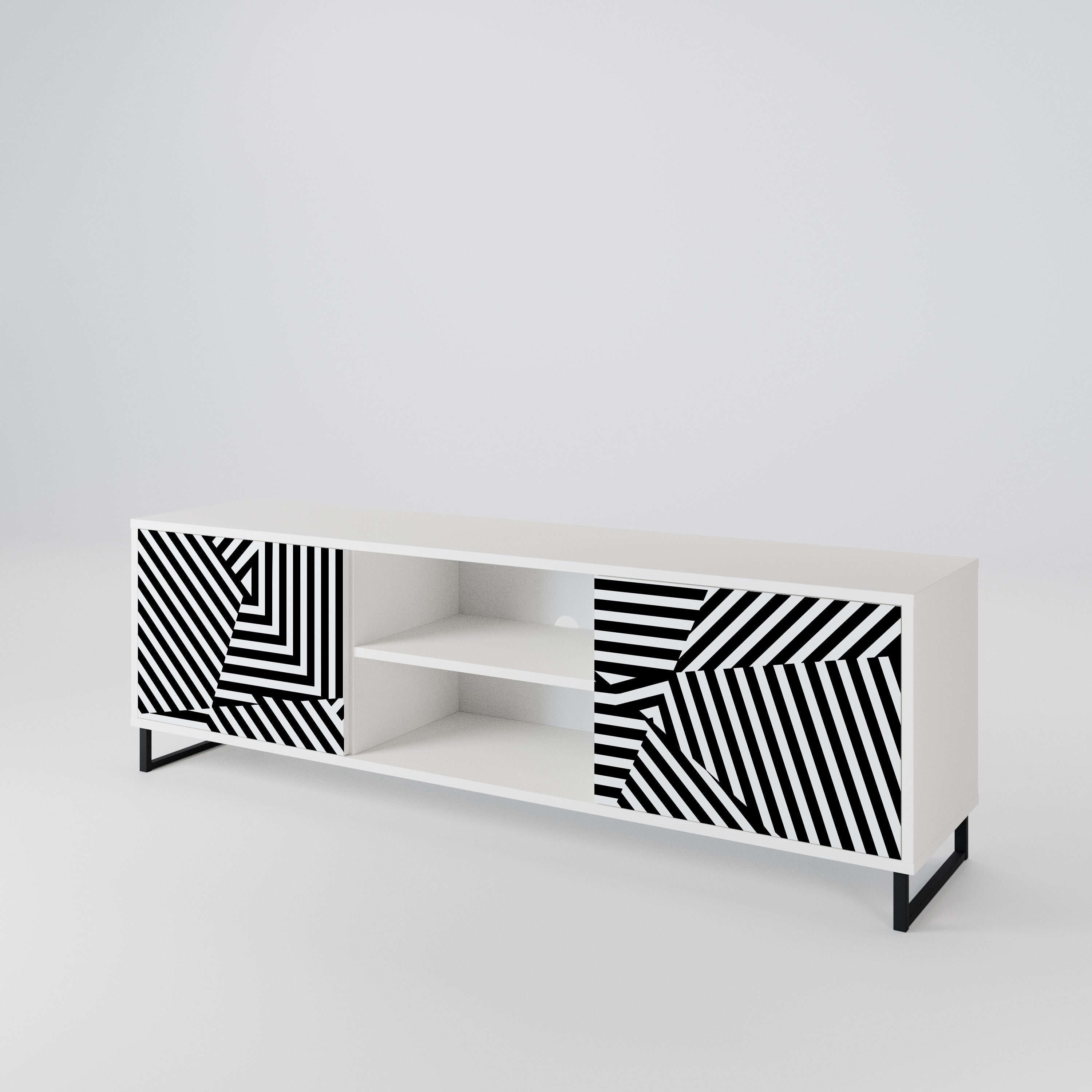 ILLUSIONARY LATTICE TV-bänk med två dörrar