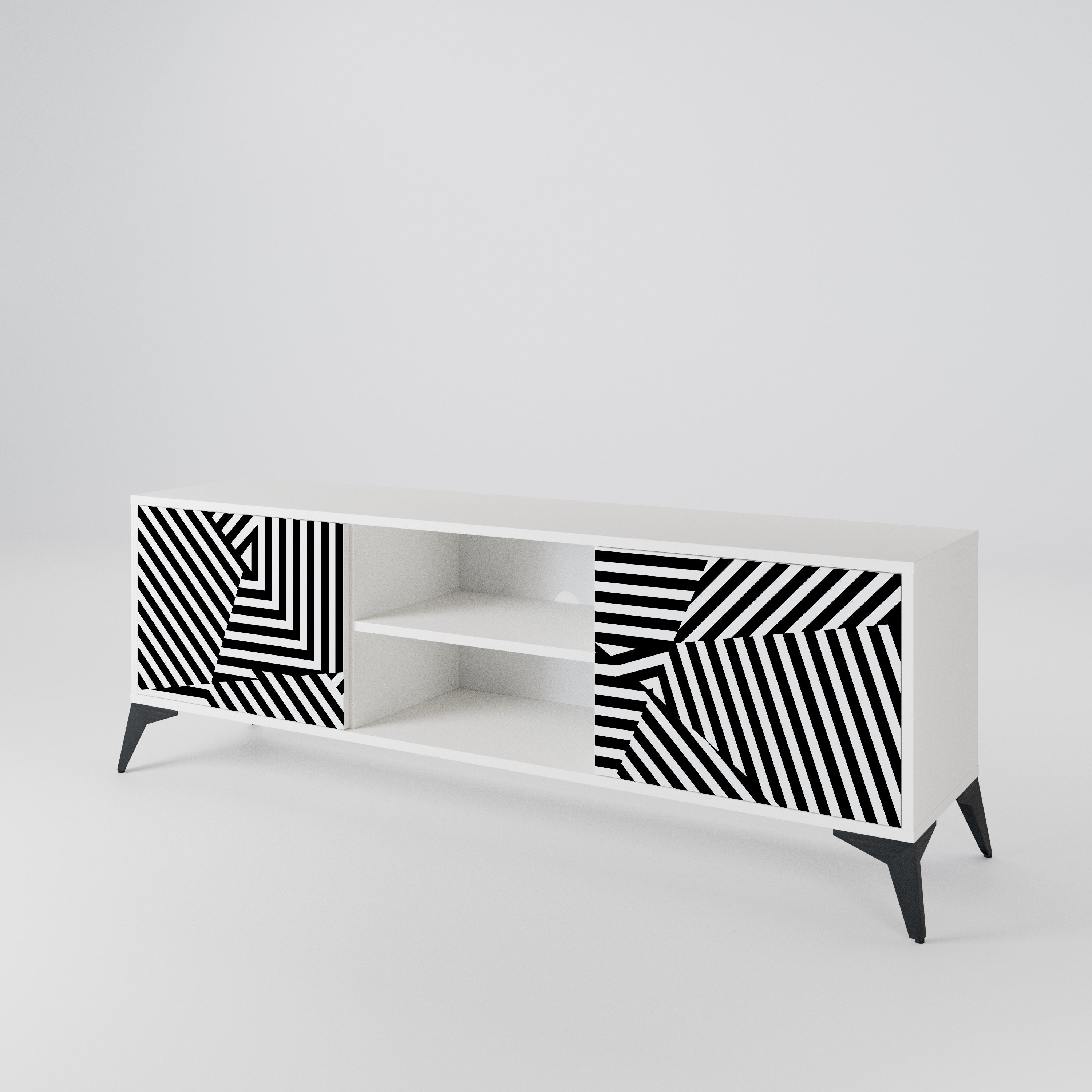 ILLUSIONARY LATTICE TV-bänk med två dörrar