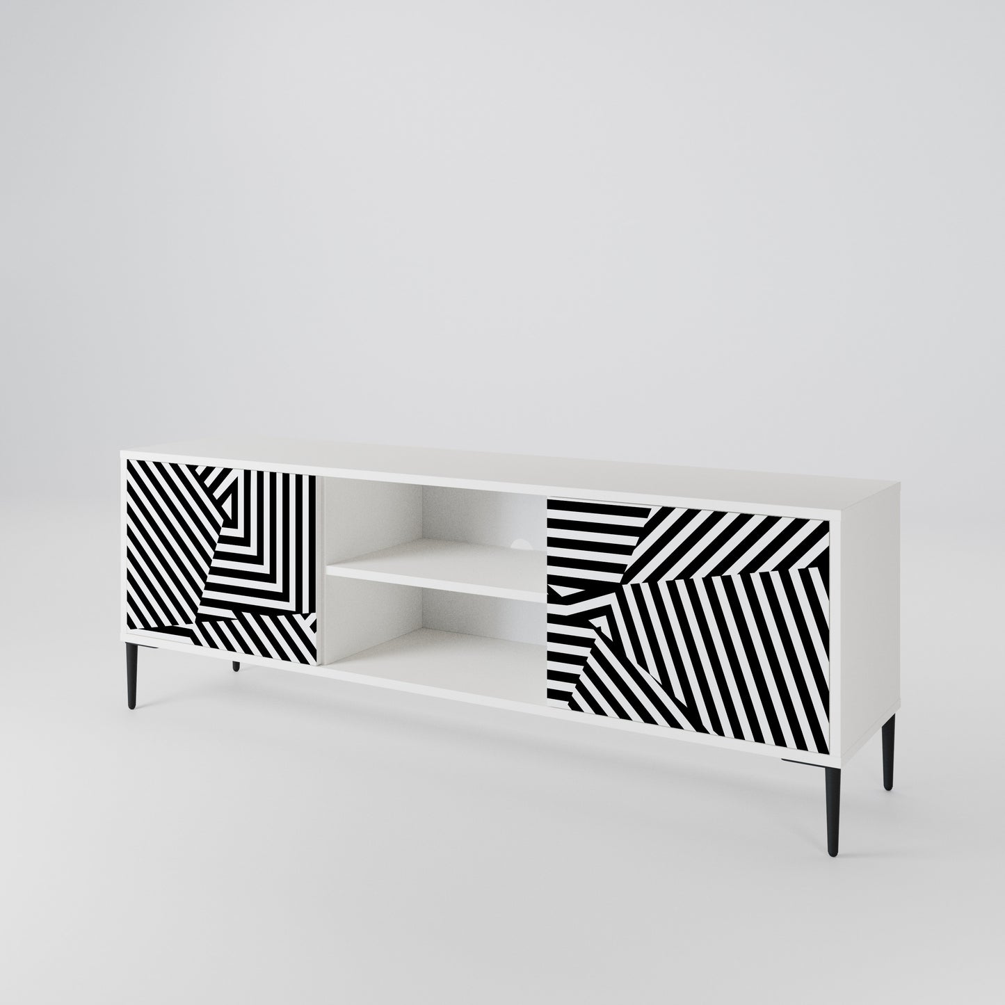 ILLUSIONARY LATTICE TV-bänk med två dörrar