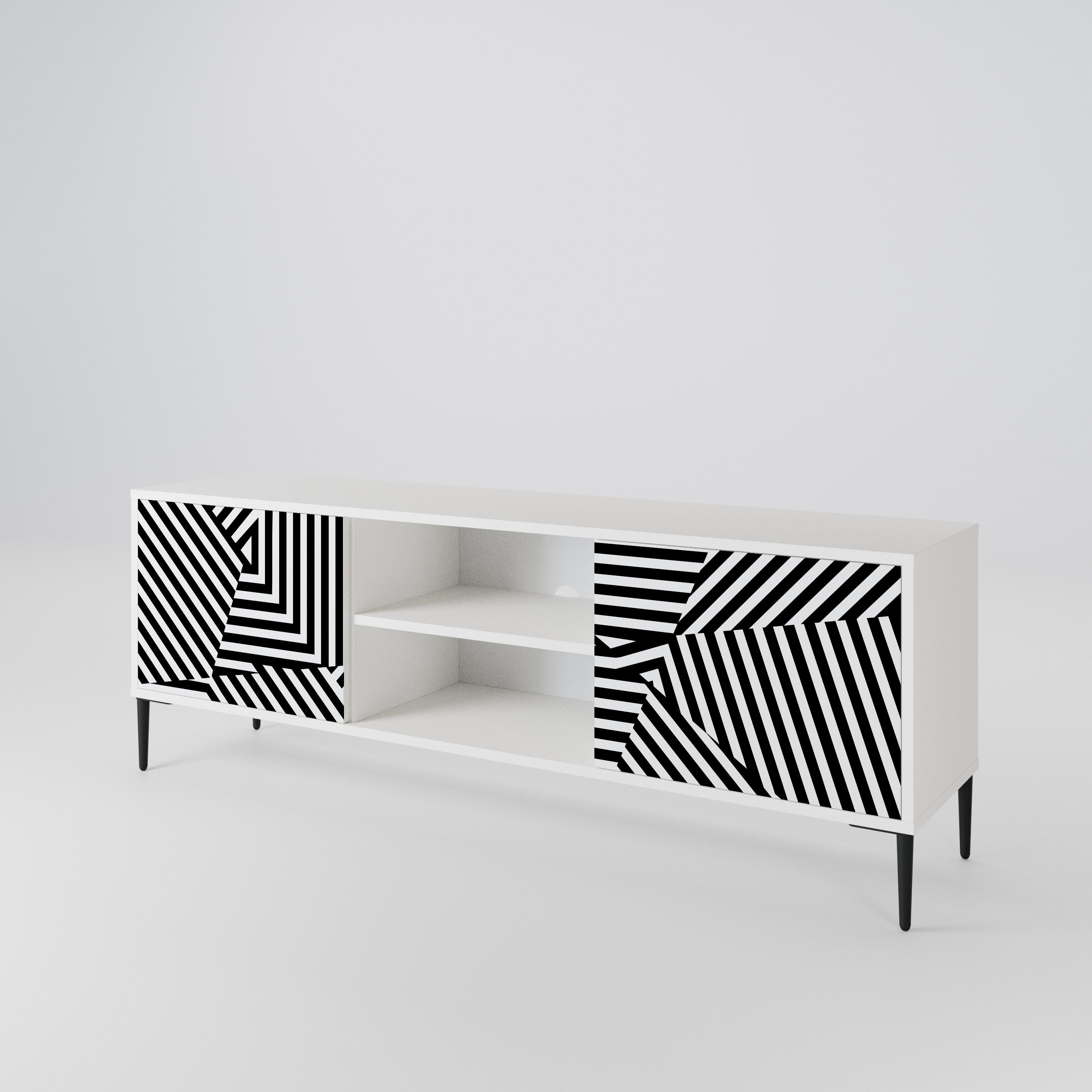 ILLUSIONARY LATTICE TV-bänk med två dörrar