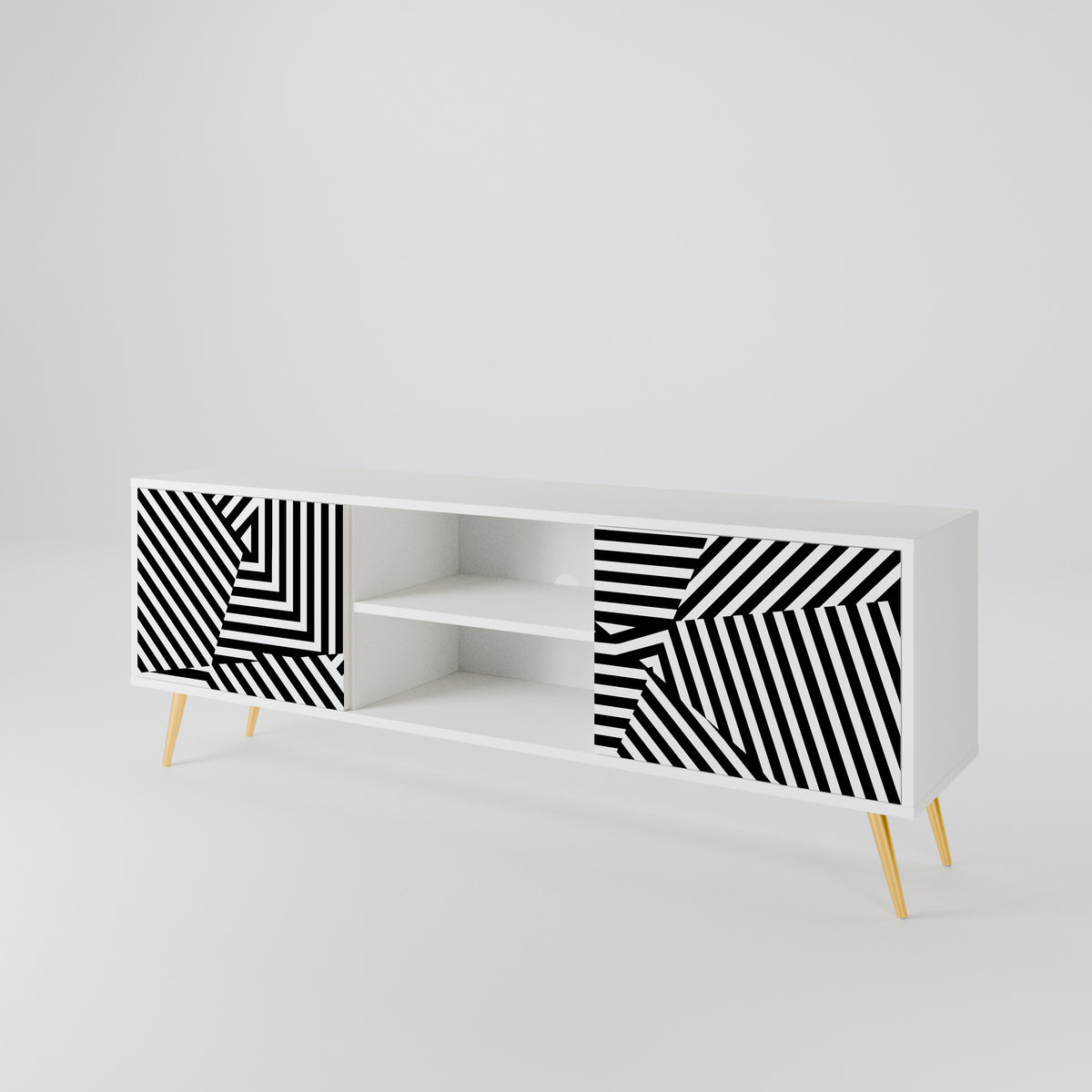 ILLUSIONARY LATTICE TV-bänk med två dörrar
