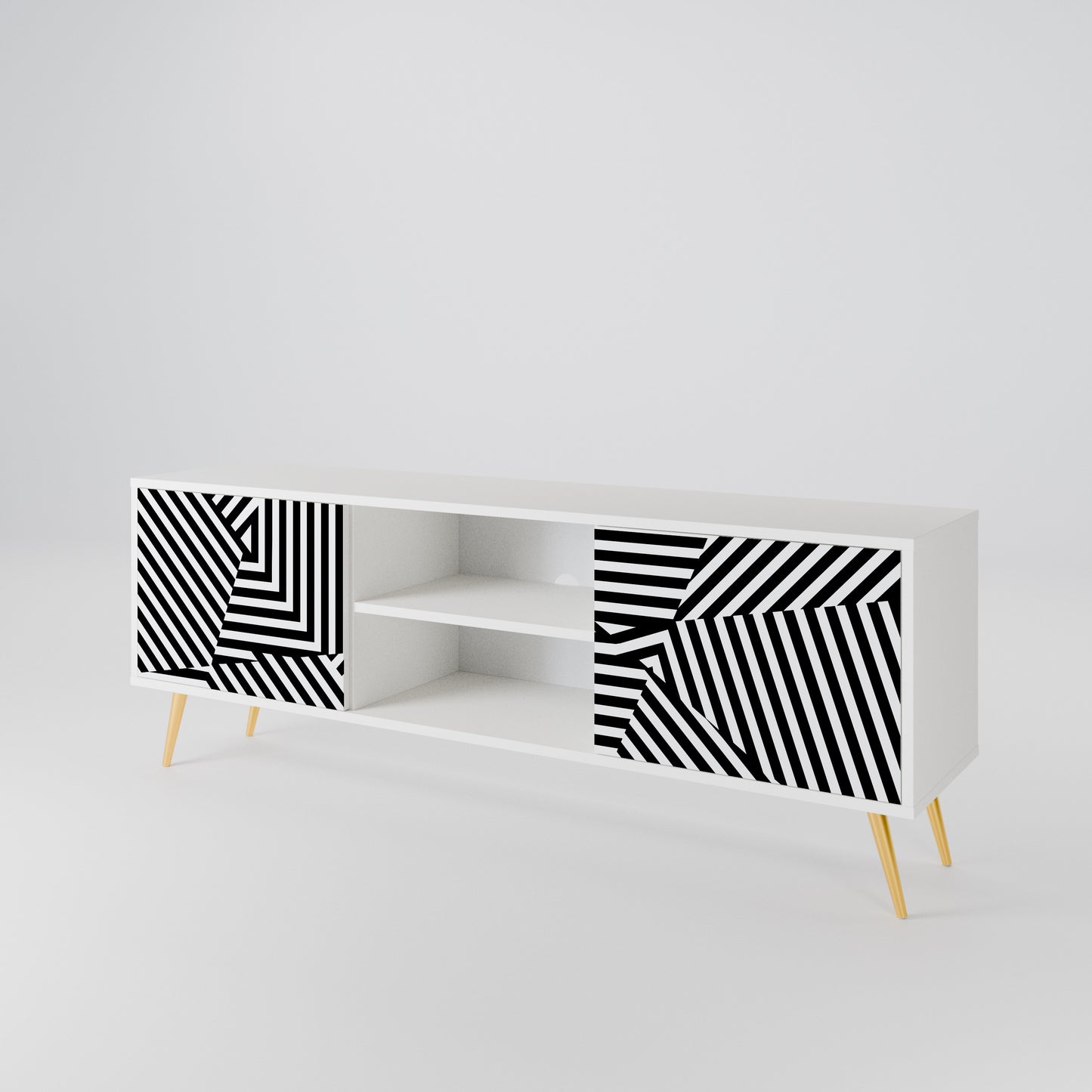 ILLUSIONARY LATTICE TV-bänk med två dörrar