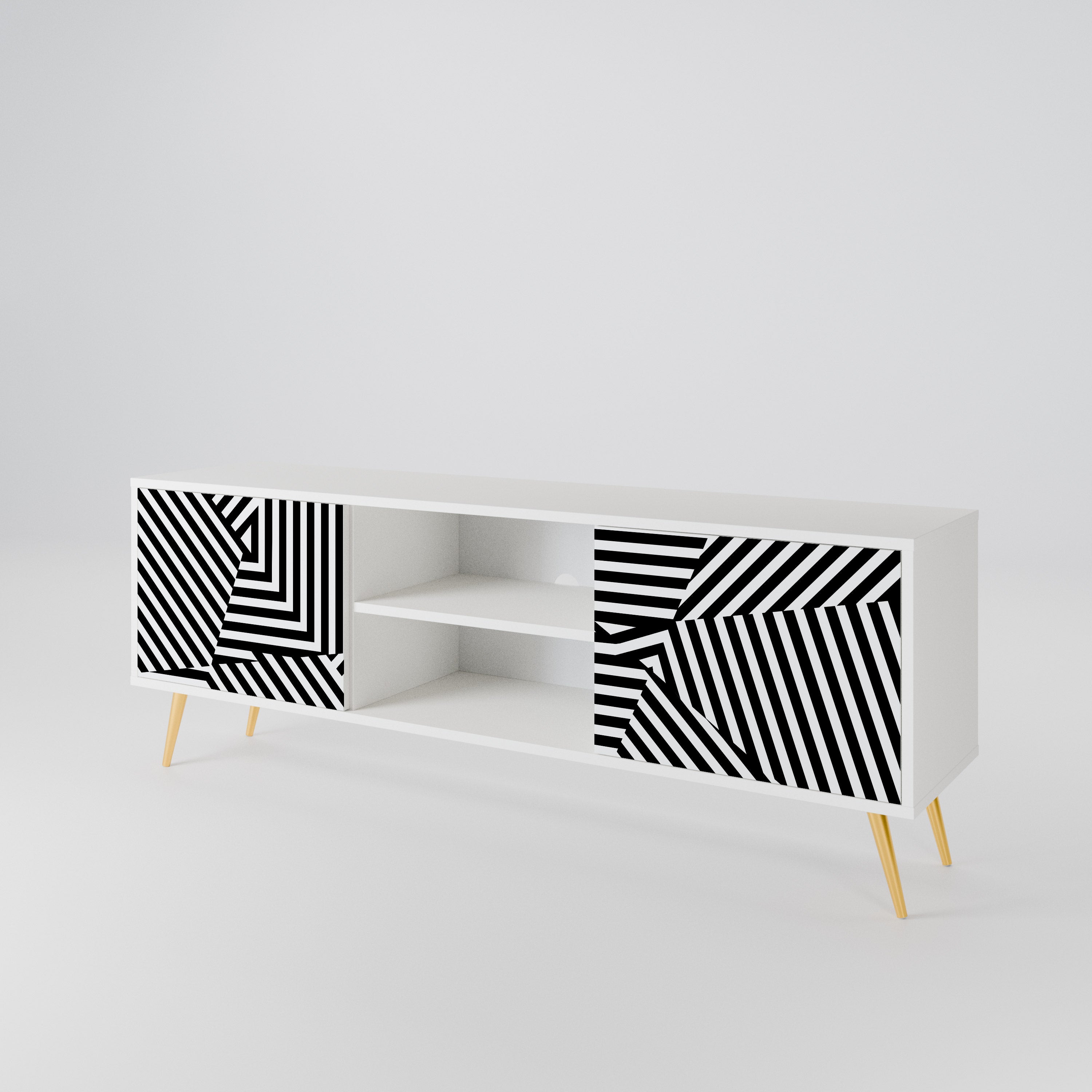 ILLUSIONARY LATTICE TV-bänk med två dörrar