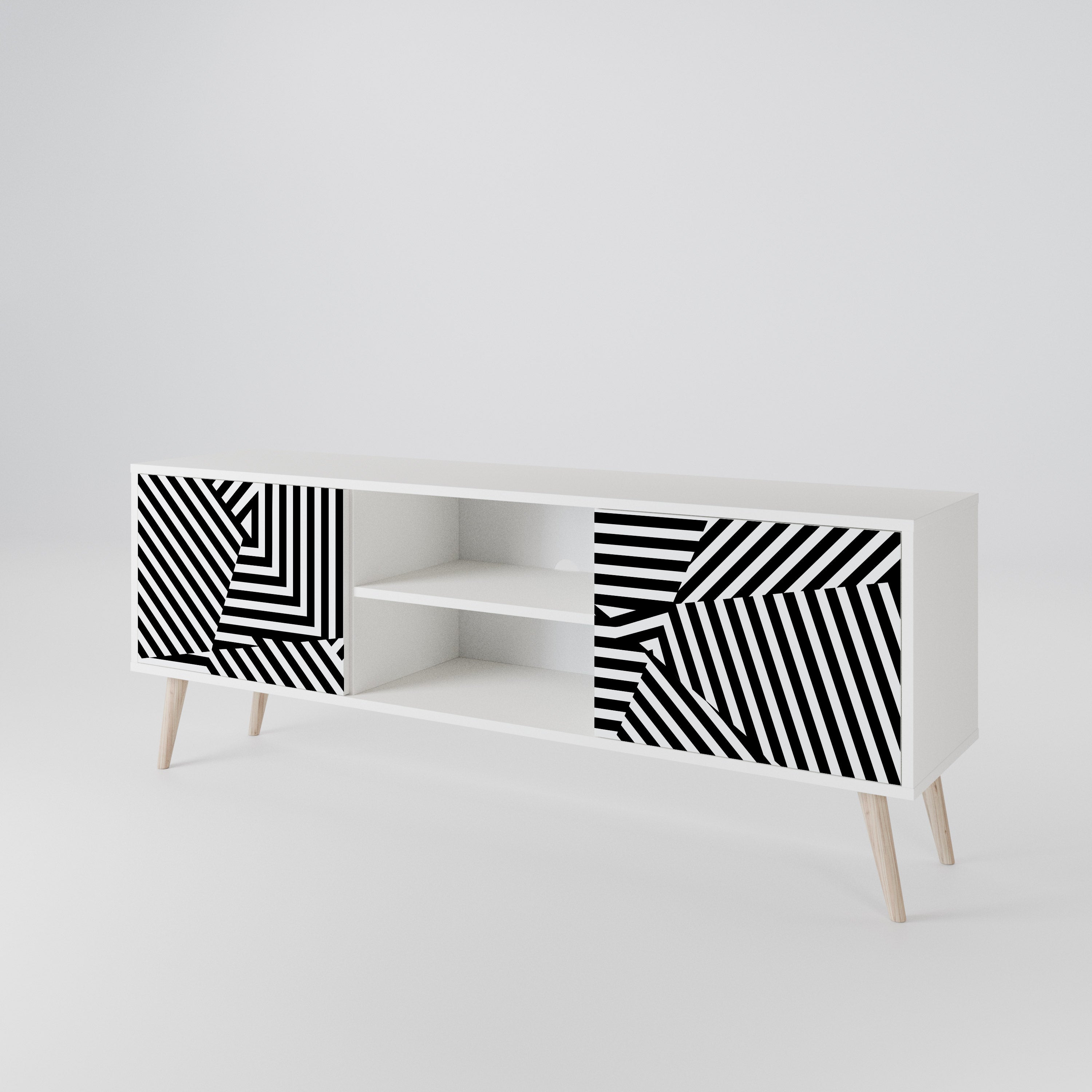 ILLUSIONARY LATTICE TV-bänk med två dörrar