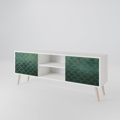 TESSELATED GREENERY TV-bänk med två dörrar