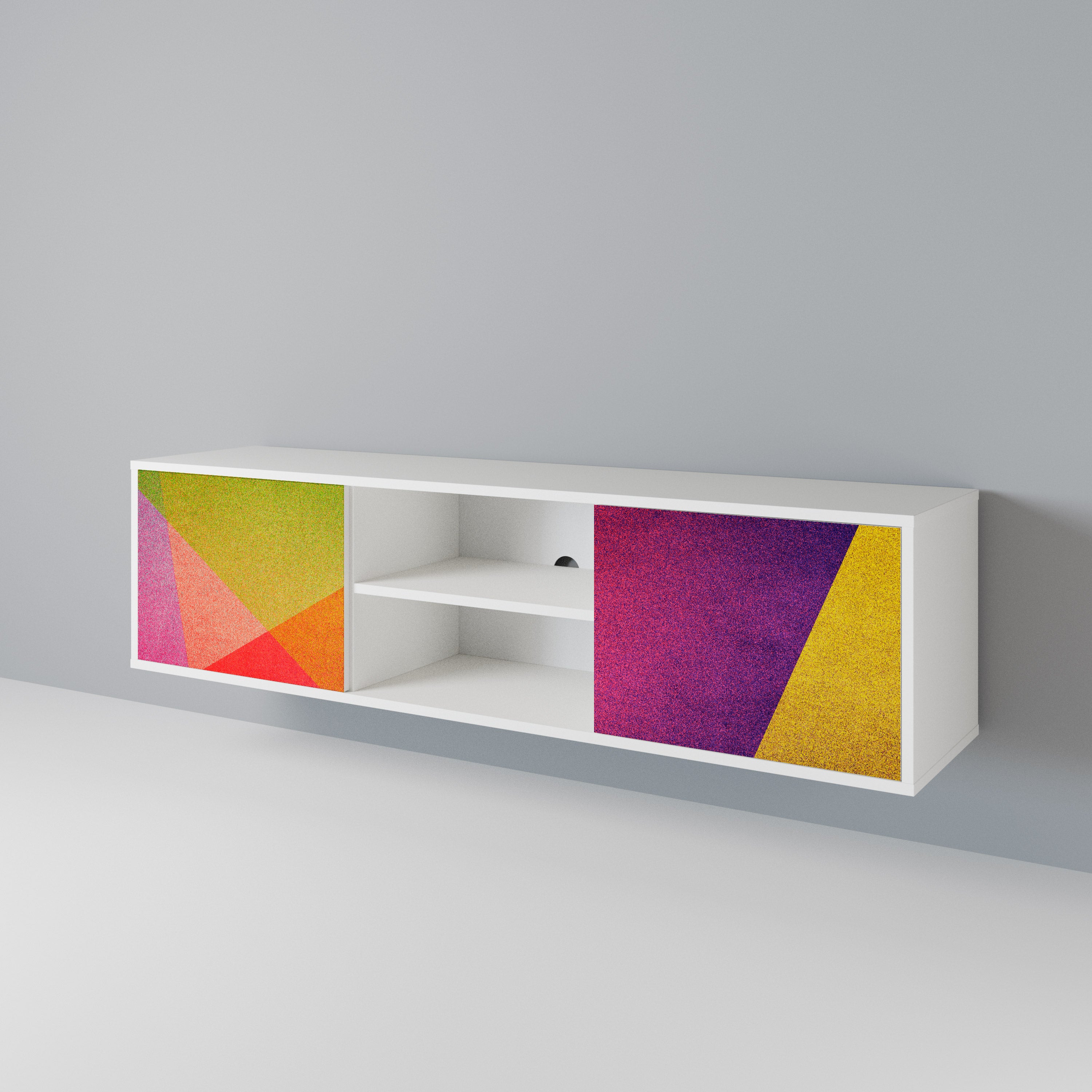 VIVID GEOMETRY TV-bänk med två dörrar