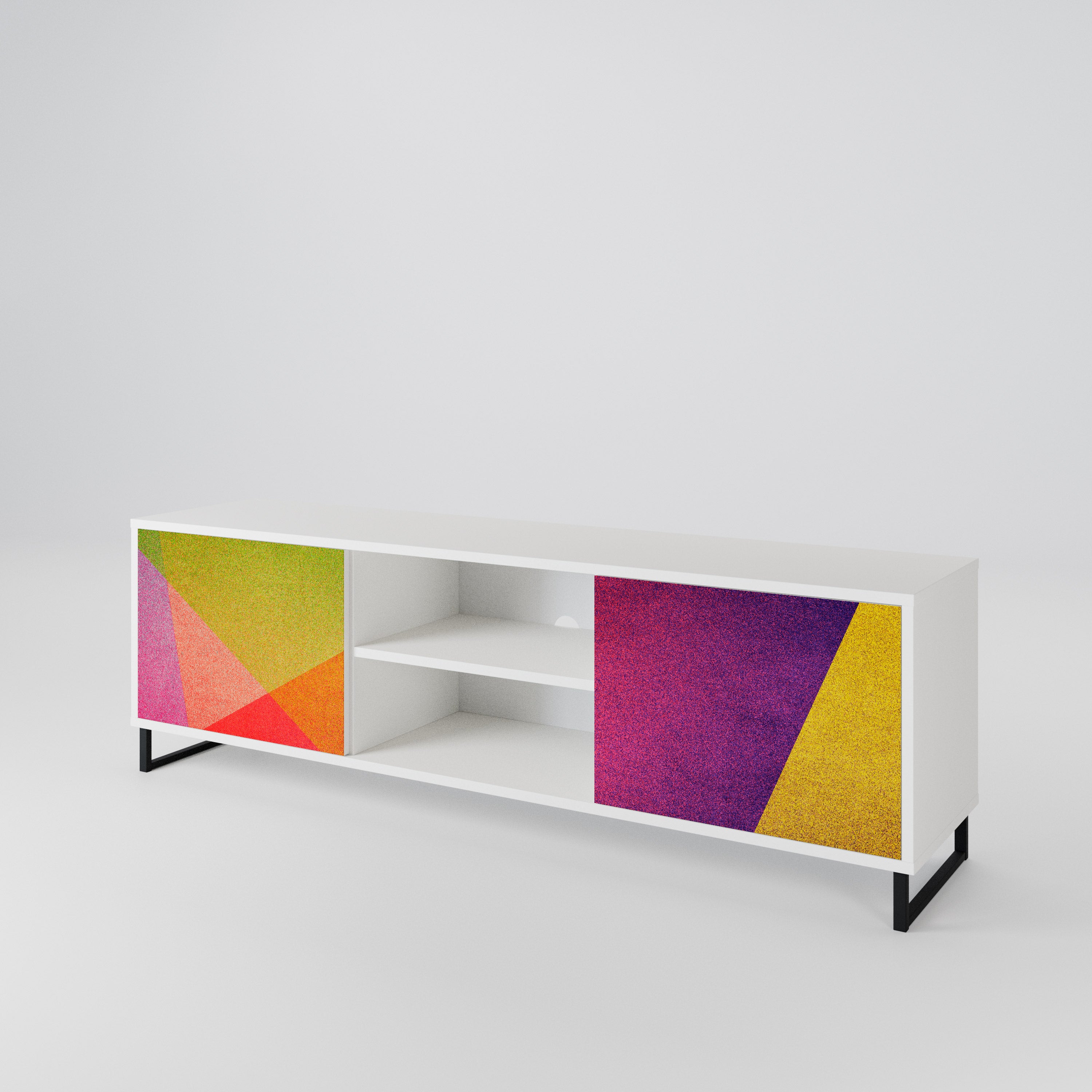 VIVID GEOMETRY TV-bänk med två dörrar